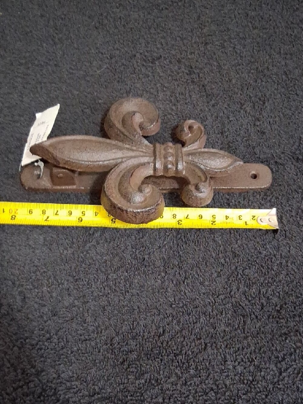 Cast Iron Fleur-de-Lis Door Knocker - Rust Brown - 8 X 5 - Picture 5 of 9